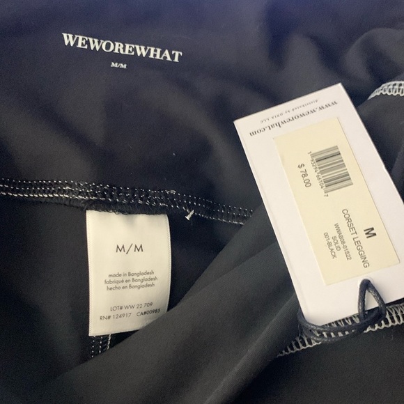 WeWoreWhat Black Leggings with White Stitching- NWT - Picture 12 of 16